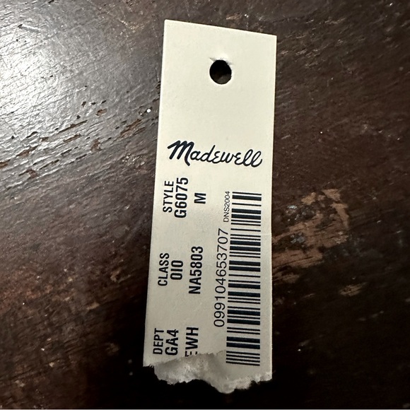 NWT Madewell Off Shoulder Alexa Chung White Lace Dress w Tasseled Shoulder Ties - Picture 9 of 9